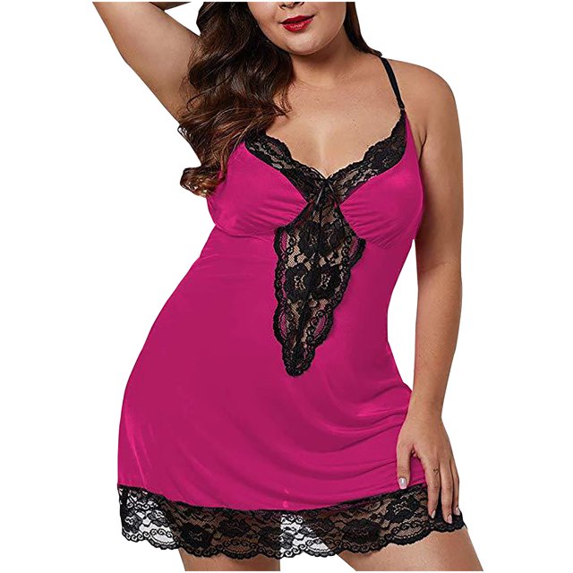 Pyjama Aguichant en Dentelle pour Femmes avec Bretelles