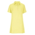 thumbnail image 4 of Pisexur Robes d'Été pour Femmes Couleur Unie à Rayures en Coton et Lin Mode Décontractée Robe Midi à Col en V Fluide Ample à Manches Courtes Robe d'Été Confortable Évasée Boutonnée Robe de Plage Robe Grande Taille P-3TG, 4 of 7