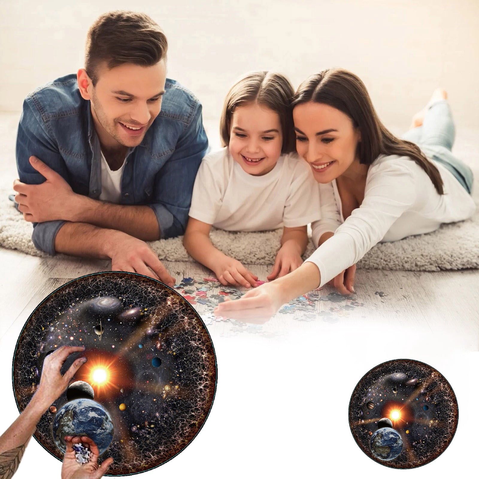 Cagogo under $5 1000 Piece Puzzle, Galaxies Puzzle 1000 Pieces,Space Themed Jigsaw Puzzle,Relaxation Brain Teaser,Planets Stars Puzzle,Cognitive Training Puzzle,Large Wall Art Puzzle