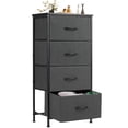 thumbnail image 1 of EDX Commode à 4 Tiroirs pour Chambre, Organisateur de Rangement en Tissu Armoire Étroite Table d'Appoint, Gris, 1 of 9