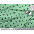 thumbnail image 2 of Soimoi Tissu en Georgette de Polyester Vert, Tissu Imprimé avec Symbole Astérisque, 1 Yard, 42 Pouces de Large, 2 of 3