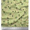thumbnail image 1 of Soimoi Poly Georgette Fabric Leaves & Insect Print Fabric by The Yard 52 Inch Wide, 1 of 3
