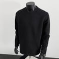 thumbnail image 4 of Ediodpoh Chandail Sans Capuchon pour Homme - Unisexe Automne Couleur Unie Col Rond Style Tenue Décontractée pour les Activités Quotidiennes Vêtement Polyvalent Confortable pour Superposition Chandail pour Homme Noir TTTG, 4 of 4
