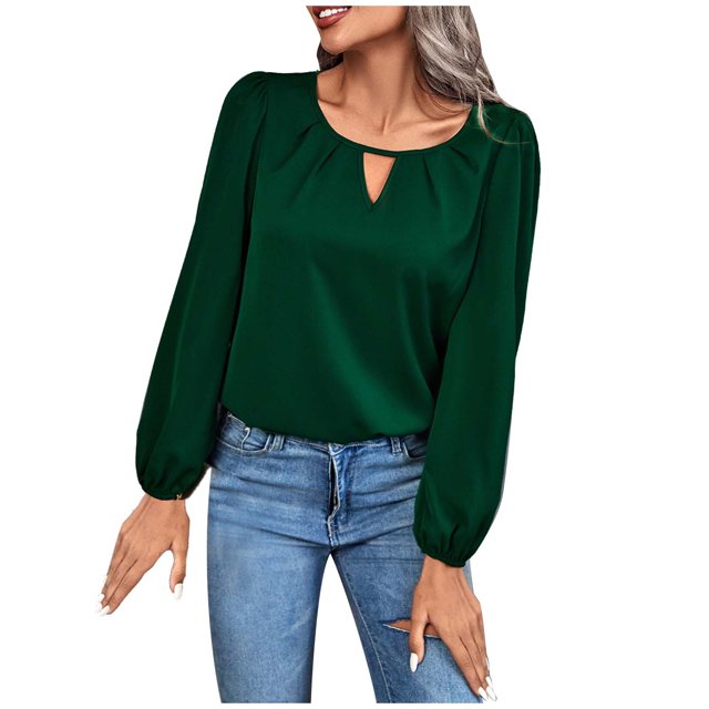 CEHVOM Blouse à Manches Longues Col en V Ample pour Femmes, Boutons, Chemises, Liquidation