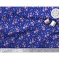 thumbnail image 2 of Soimoi Blue Velvet Fabric Diamond Geometric Printed Craft Fabric by the Yard 58 Inch Wide, 2 of 3
