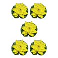 thumbnail image 3 of QualitChoice Artificial Lotus Replacement Simulation Outdoor Garden Park Pond Pool Photography Fake Water Flower Decor Yellow 5PCS, 3 of 6