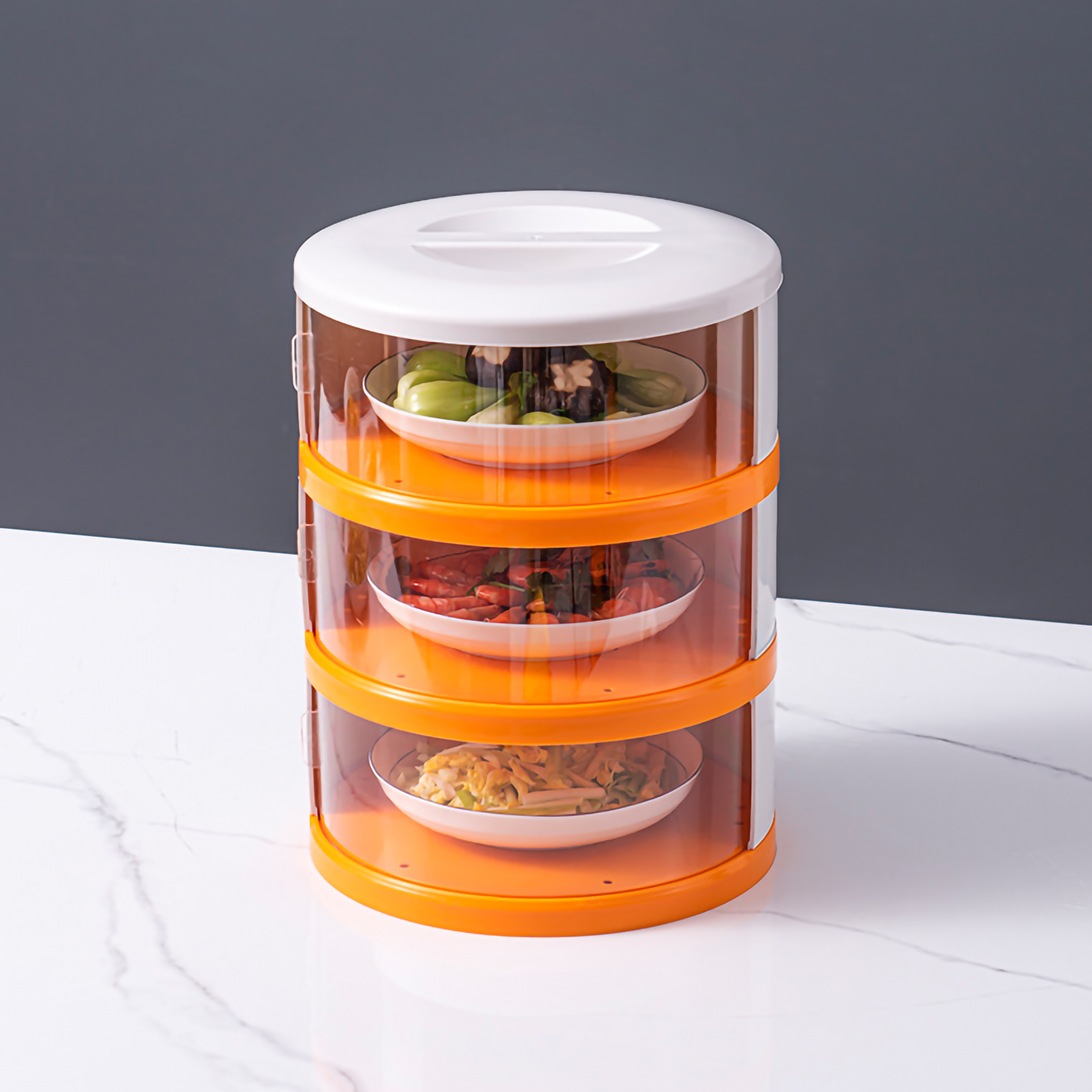 Couvre-vaisselle,couvre-Aliments Isolé Transparent Empilable Couvre-Vaisselle Couvercles d'Aliments Isolés pour Assiettes Méticuleusement Conçu