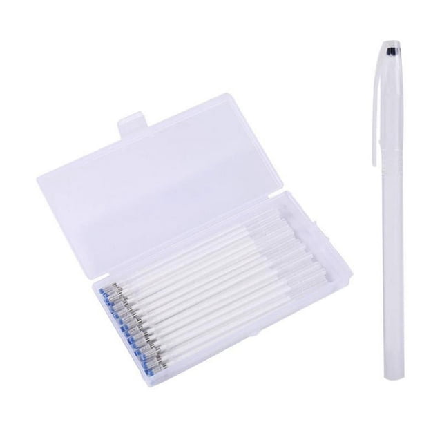 40 Pieces Fabric Marker Heat Erasable Pen Refill Disappearing Ink Fabric Markers with Storage Box for Sewing Quilting Embroidery