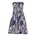 thumbnail image 4 of Pompotops Robe Sans Bretelles à Bande Élastique Style Bohème pour Femme Robes Robe Sans Manches à Imprimé Floral, 4 of 8