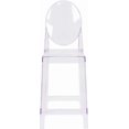 thumbnail image 3 of Nicer Furniture Clear Modern Ghost Side Counter Stool, 3 of 4