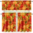 thumbnail image 5 of Maple Leave Window Curtain Tiers and Valance Set Halloween Farmhouse Vintage Kitchen Tiers and Valance Set for Cafe Living Room Window Decor, 5 of 5