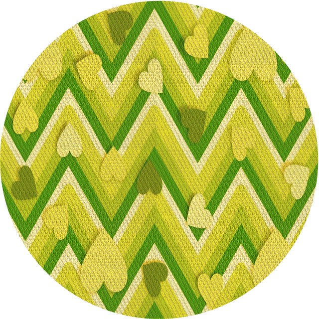 Ahgly Company Tapis d'Intérieur Ronds Transitionnels Lavables à la Machine, Vert Pistache, 4 Pieds Rond