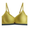 thumbnail image 4 of FhsagQ Soutien-Gorge Soutiens-Gorge pour Femmes 2 Pcs String Femme Couleur Contrastante Creux Sans Couture sous-Vêtements Soutiens-Gorge pour Femmes Robe Soutiens-Gorge pour Femmes Ouvert à l'Entrejambe Cuir Vert Armée m, 4 of 4