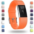thumbnail image 1 of Replacement Bands Compatible for Fitbit Charge 2, Classic & Special Edition Adjustable Sport Wristbands(Orange,L), 1 of 7