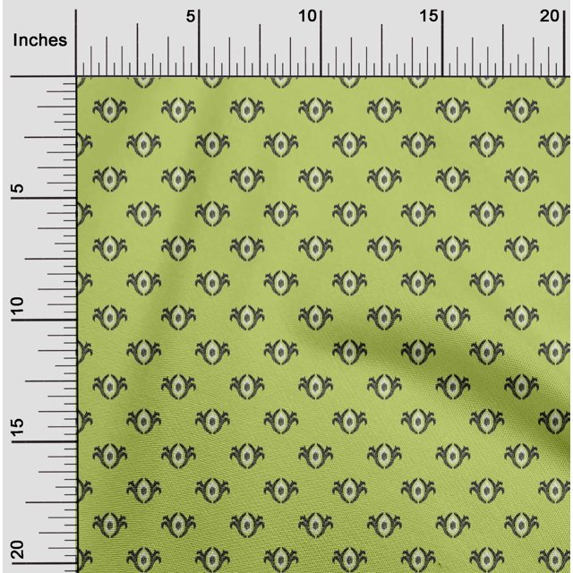 oneOone Cotton Flex Fabric Small Motif Ikat Decor Fabric Printed BTY 40 Inch Wide