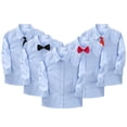 thumbnail image 1 of Nmmacb Chemise Habillée à Manches Longues pour Garçons, Col Boutonné, avec Cravate, 2-14 Ans, 1 of 5