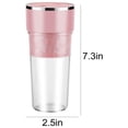 thumbnail image 3 of FHBVT Mélangeur Portable 300 ml Rechargeable par USB 4 Lames en Acier Inoxydable de Qualité Alimentaire Sans BPA Presse-Agrumes à Main pour Frappés et Smoothies Riches en Nutriments Sport Voyage Maison en Déplacement Facile à Nettoyer, 3 of 6