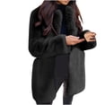 thumbnail image 2 of LSLJS Women Long Sleeve Lapel Plush Coat Fashion Solid Color Warm Coat, 2 of 6