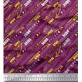 thumbnail image 1 of Soimoi Pink Rayon Fabric Brush Stroke & Speed Drive Text Print Fabric by Yard 56 Inch Wide, 1 of 1