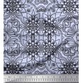 thumbnail image 1 of Soimoi Rayon Fabric Floral & Moroccan Damask Ethnic Printed Craft Fabric by The Yard 42 Inch Wide, 1 of 3