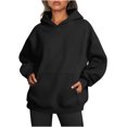 thumbnail image 1 of MeetoTime Sweat à Capuche Surdimensionné pour Femmes 2024 Décontracté à Manches Longues avec Poches, 1 of 5