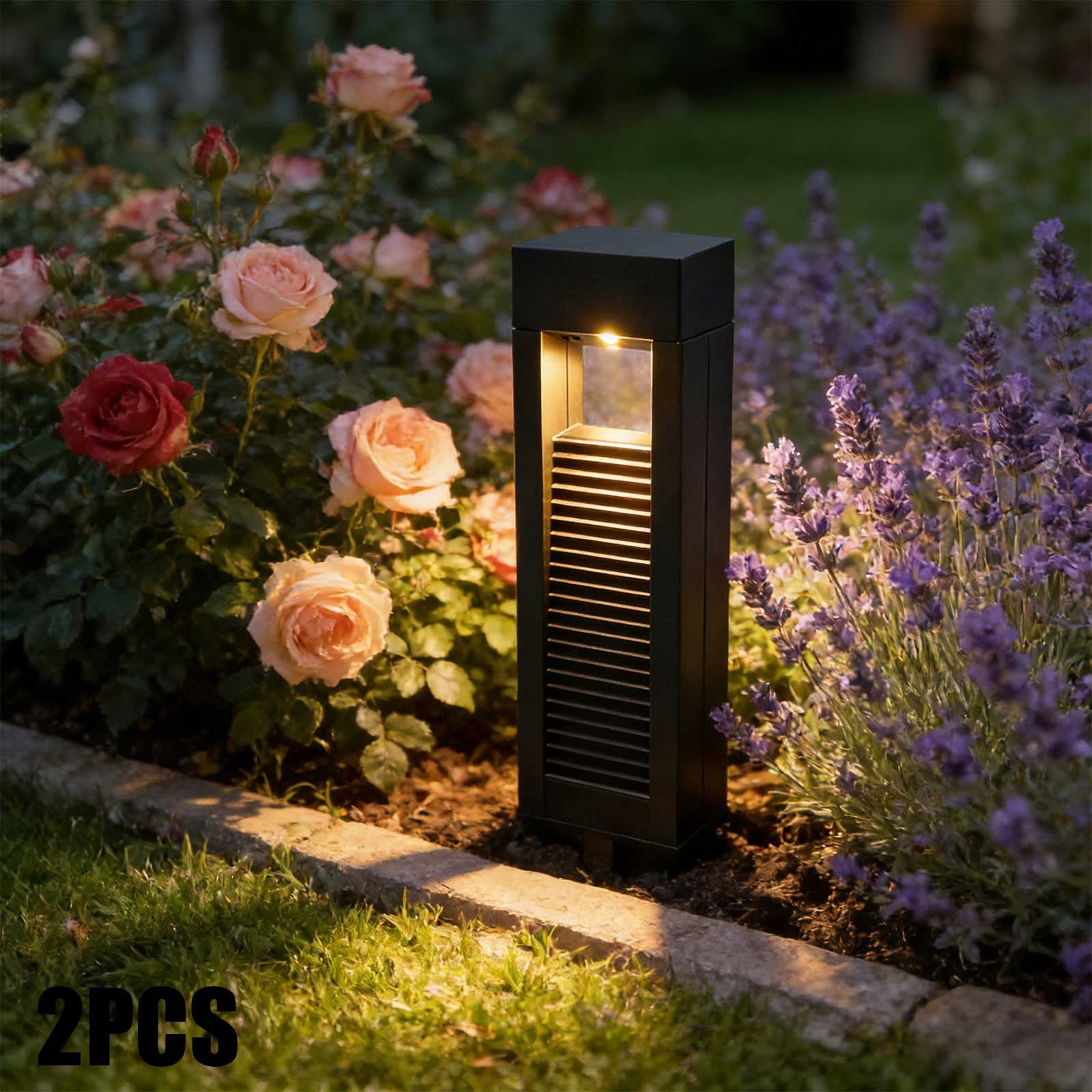 Vacemry Solar Outdoor Lawn Lights, Waterproof Solar Landscape Stake Lights, Solar Powered Garden Decor for Yard Patio Villa Balcony Pathway Lighting