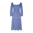 thumbnail image 4 of EGNMCR Robes d'Été Femmes Tendance 2024 Femmes Décontractées et Confortables Haut-Parleur Manches 3/4 Robe Imprimée Grande, 4 of 6