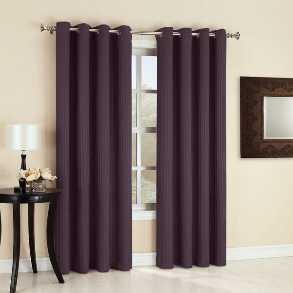 Sun Zero Fabian Tone on Tone Striped Grommet Top Blackout Panel