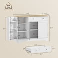 thumbnail image 3 of Buffet Bahut de 41 Pouces avec Tiroir de Rangement, Tablette Ajustable, Blanc, 3 of 10
