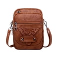 thumbnail image 3 of TopLLC Retro Shoulder Bag Mini Small Bag Multi-compartment Large Screen Cell Phone Bag Women' Cell Phone Bag Coin Purse, 3 of 7