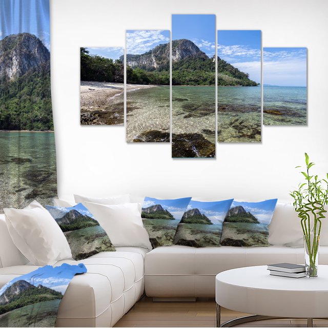 Koh Mook Coast Line - Modern Seashore Canvas Wall Art