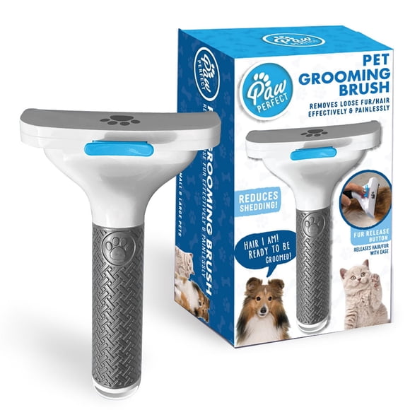 Paw Perfect Pet Fur and Hair Stainless Steel Grooming Brush for Dogs and Cats