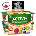 thumbnail image 2 of Activia Probiotic Yogurt, Lactose Free, Strawberry/Blueberry/Peach/Mango, 12x100g, 2 of 8