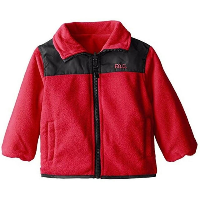 London Fog Veste Réversible en Molleton à Poly Rouge pour Garçon, Grand (7)