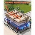 thumbnail image 3 of Chariot de Jardin en Acier Robuste, Chariot de Jardin sur Roues, Chariots Utilitaires de Cour en Métal pour l'Extérieur avec Poignée Ajustable et Côtés Amovibles (Se Convertit en Plate-Bande), 3 of 7
