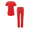 thumbnail image 2 of Adar Pro Scrub Set for Women - Modern V-Neck Scrub Top & Tailored Yoga Scrub Pants, 2 of 7