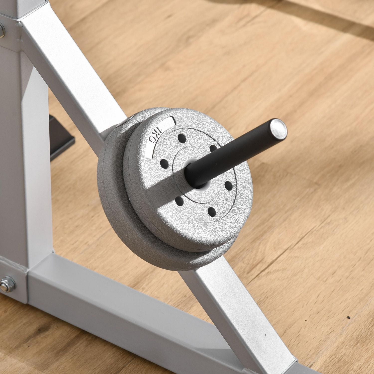 Soozier Paire de supports d'haltères acier gym domestique Supports pour haltères