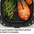 thumbnail image 3 of Chefman 4 Qt Compact Digital Touch Air Fryer w/ Hi-Fry & Shake Reminder - Black, New, 3 of 7
