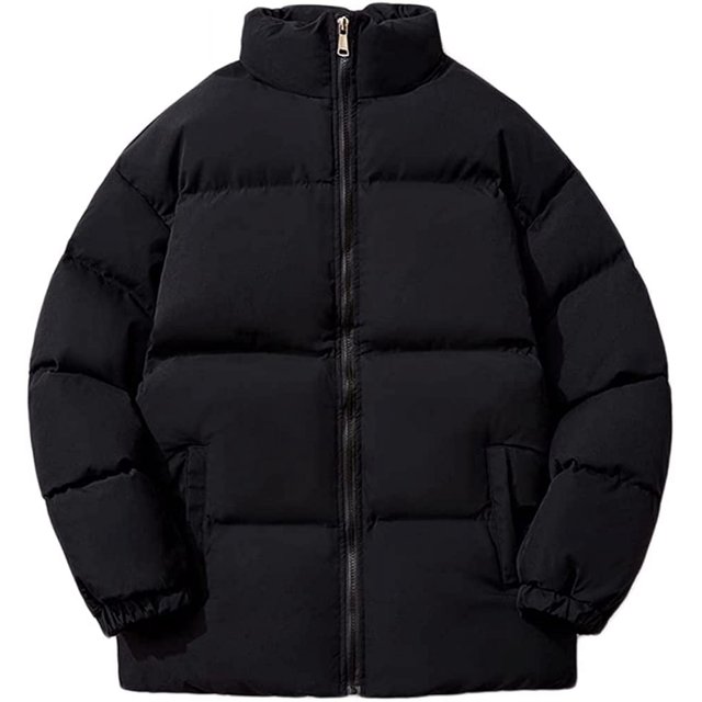 LinYooLi Women's Lightweight Puffer Jacket Long Sleeve Stand Collar Full-Zip Down Jacket for Winter