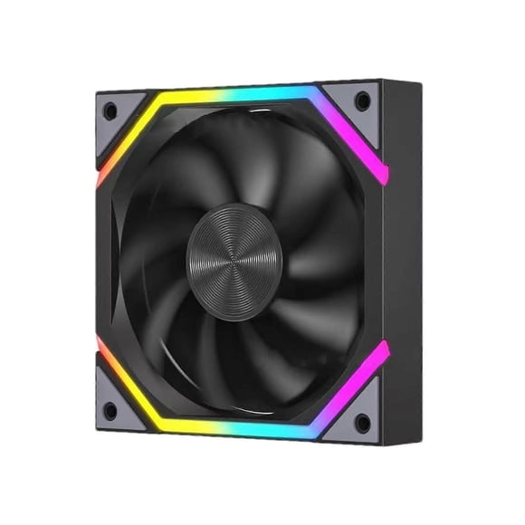 PC Case Fan, 120 mm PC Fan, ARGB Cooler Case Silent Fan Support Speed and Temperature Control