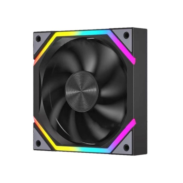 PC Case Fan, 120 mm PC Fan, ARGB Cooler Case Silent Fan Support Speed and Temperature Control