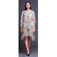 thumbnail image 2 of Bimba Caftan de Plage à Fleurs, Couvre-Maillot Bikini, Robe Midi pour Femmes, Caftan Court - TG-3X, 2 of 5