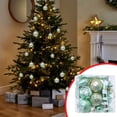thumbnail image 4 of TopLLC 32 Pcs Christmas Tree Hanging Ornaments Set, Pre-Tied Shatterproof Plastic Assorted Baubles with Rope, Glitter Xmas Tree Decorative Pendants Christmas Decorations for Party Holiday Wedding, 4 of 6