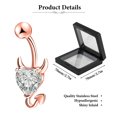 thumbnail image 2 of SNNROO 14G Belly Button Ring CZ Shiny Belly Rings 316L Surgical Steel Button Piercing Gold, 2 of 7