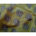 thumbnail image 4 of oneOone Silk Tabby Fabric Leaves Block Printed Fabric 1 Yard 42 Inch Wide, 4 of 4