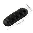 thumbnail image 3 of QualitChoice Silicone USB Cable Organizer Cable Winder Desktop Tidy Management Clips Cable Holder for Mouse Headphone Wire Organizer black 1Set, 3 of 6
