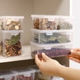 thumbnail image 3 of Storage Containers Transparent Leakproof Bread and Pantry Organizer for Kitchen Countertop Airtight Freshness Seasoning and Flat-Top Storage Solution, 3 of 7