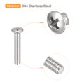 thumbnail image 4 of Unique Bargains Vis de Machine à Tête Ovale M5x30mm, Lot de 50 Vis à Tête Fraisée Légèrement Relevée en Acier Inoxydable 304, 4 of 5