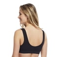 thumbnail image 4 of Carole Martin Full-Freedom Cotton Front Closure Comfort Bra - Wire Free - Stretch Cups - One Size Fits All B, C, and D Style 7276 Set of 2-Black 34, 4 of 7