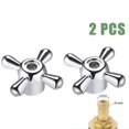 thumbnail image 3 of 2 Pcs Bouton de Robinet Poignée Alliage Universel Remplacement Kit de Robinet pour Cuisine Salle de Bain, 3 of 7